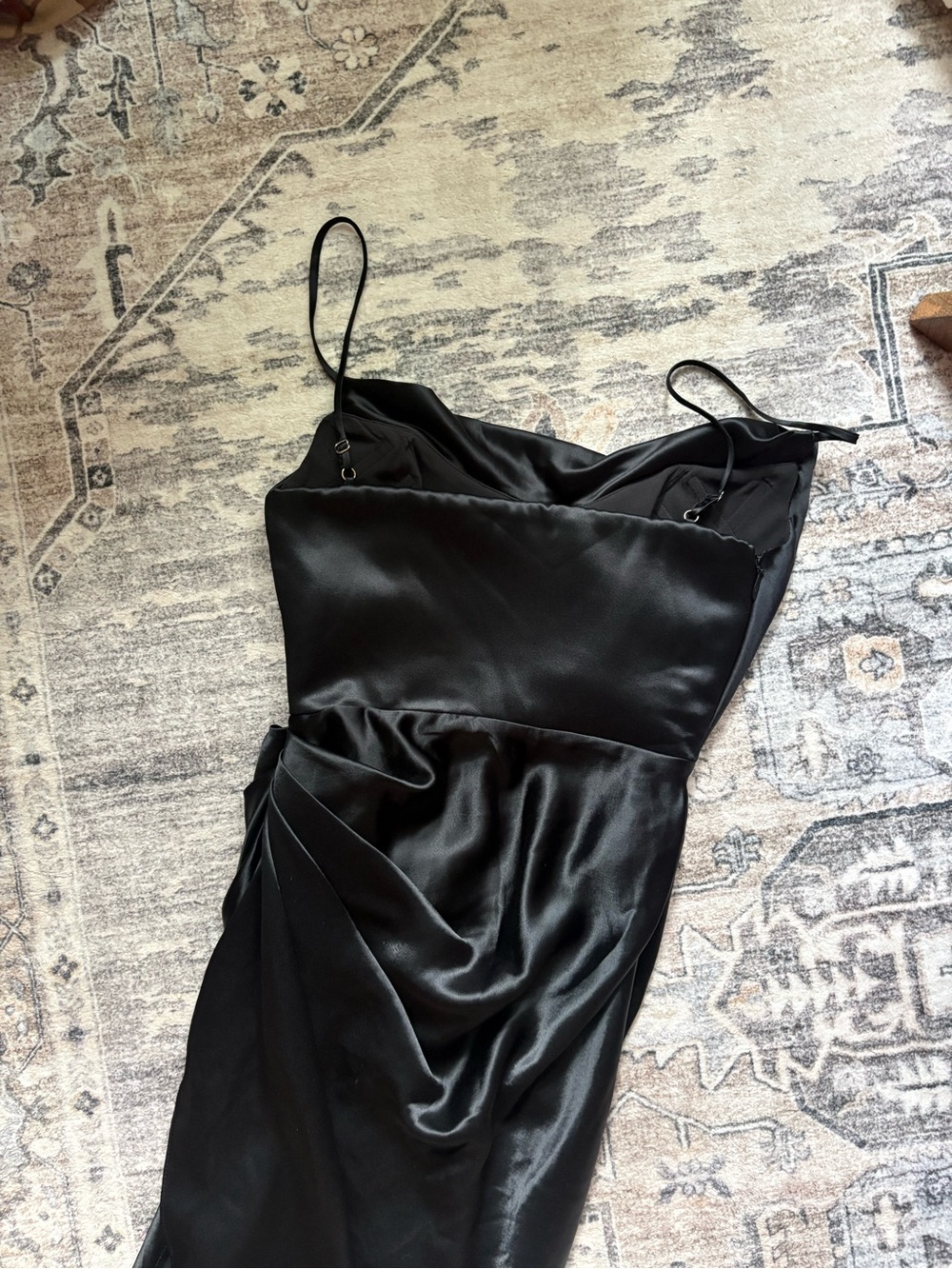 House of CB Reva black satin balcony corset dress size S - Picture 6 of 12